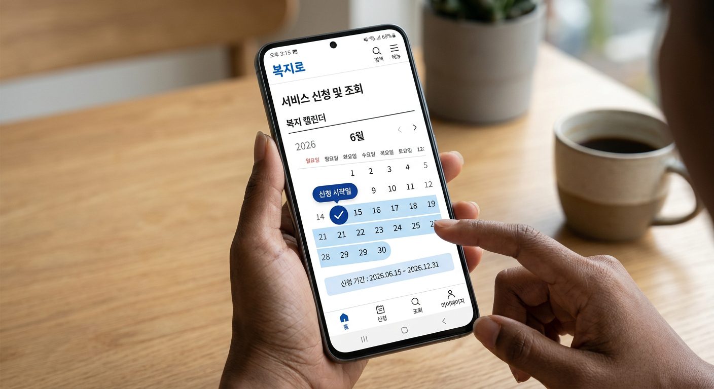 복지로 공식 포털을 통한 냉방지원금 신청 단계별 모바일 화면