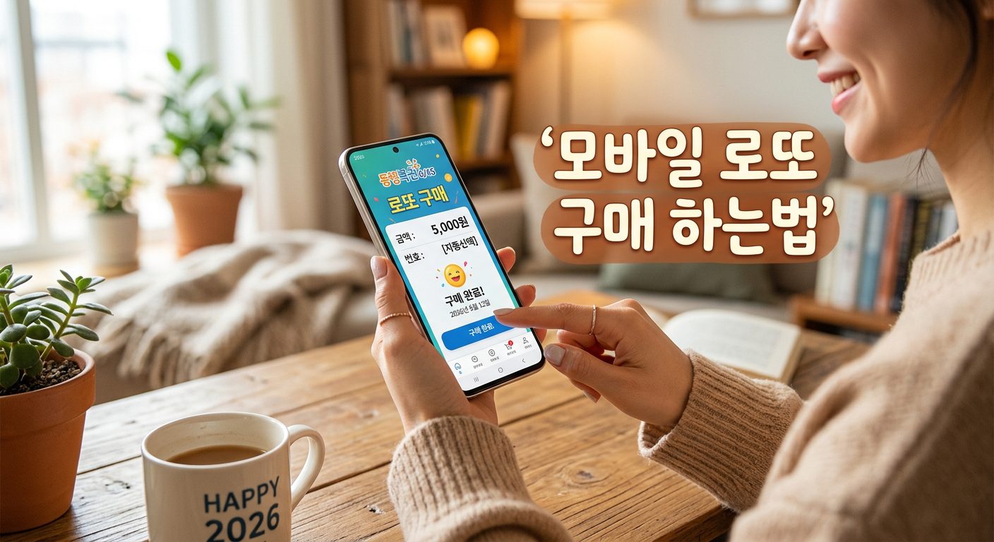 2026년 모바일 로또 구매 하는법, 스마트폰으로 간편하게