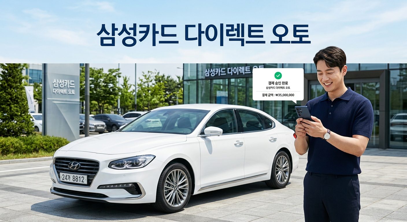 삼성카드 다이렉트 오토 신차 금융 신청 화면 이미지