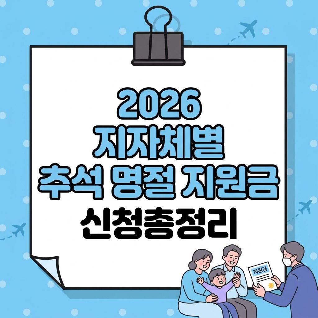 2026 지자체별 추석 명절 지원금
