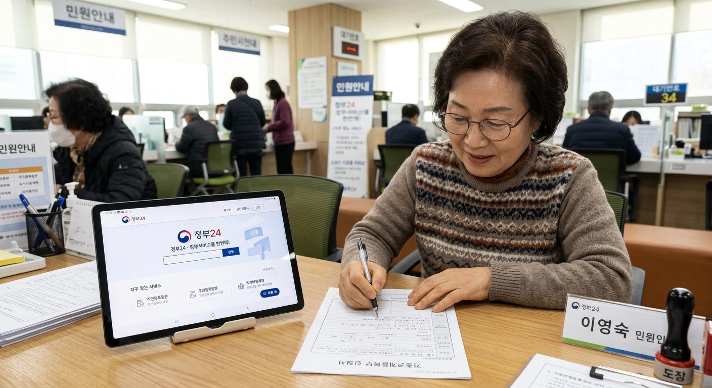 정부24 지원금 신청 확인 화면