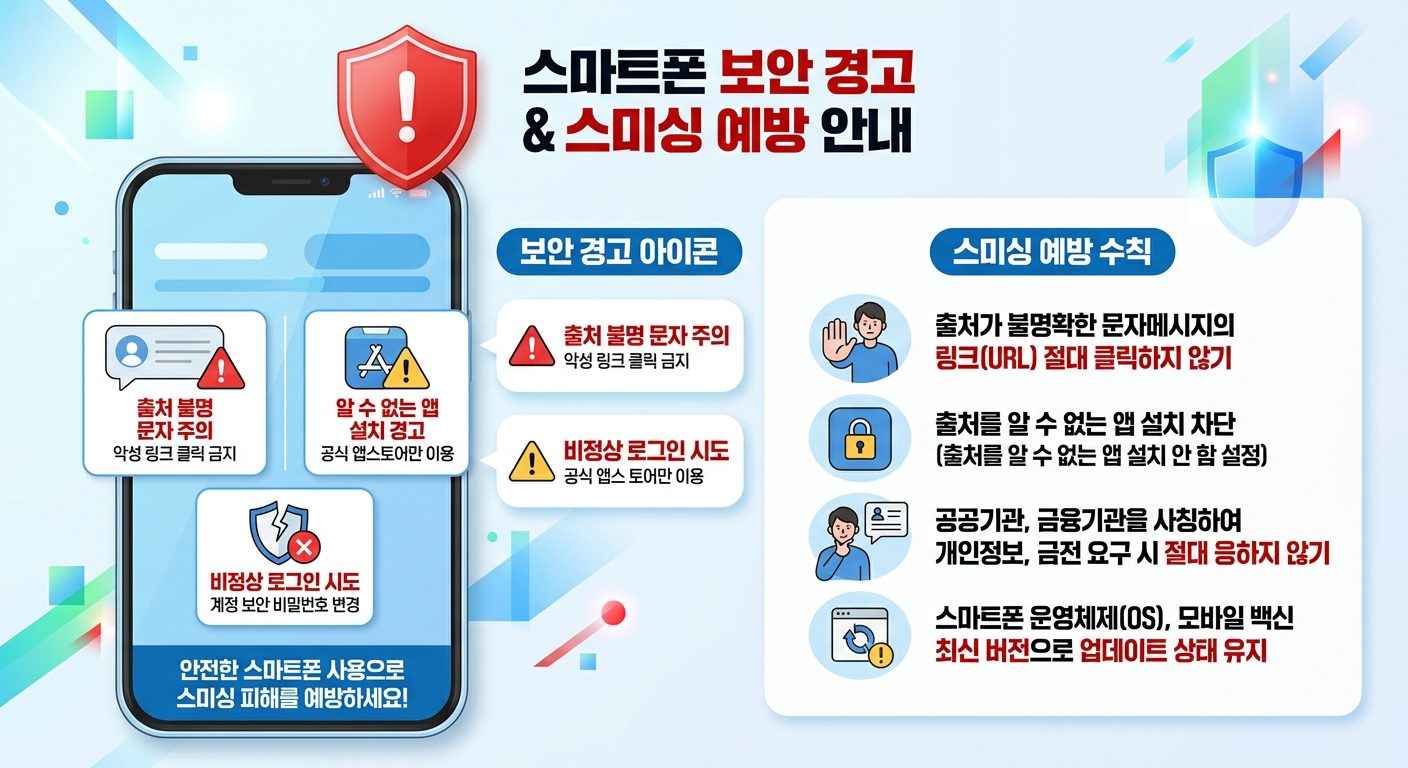 민생지원금 스미싱 사기 주의안내